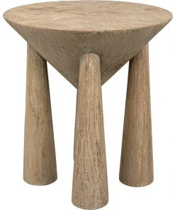 Noir Kongo Side Table, Distressed Mindi