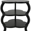 Noir Kamala Side Table, Hand Rubbed Black Side & End Tables
