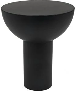 Noir Touchstone Side Table, Black Metal