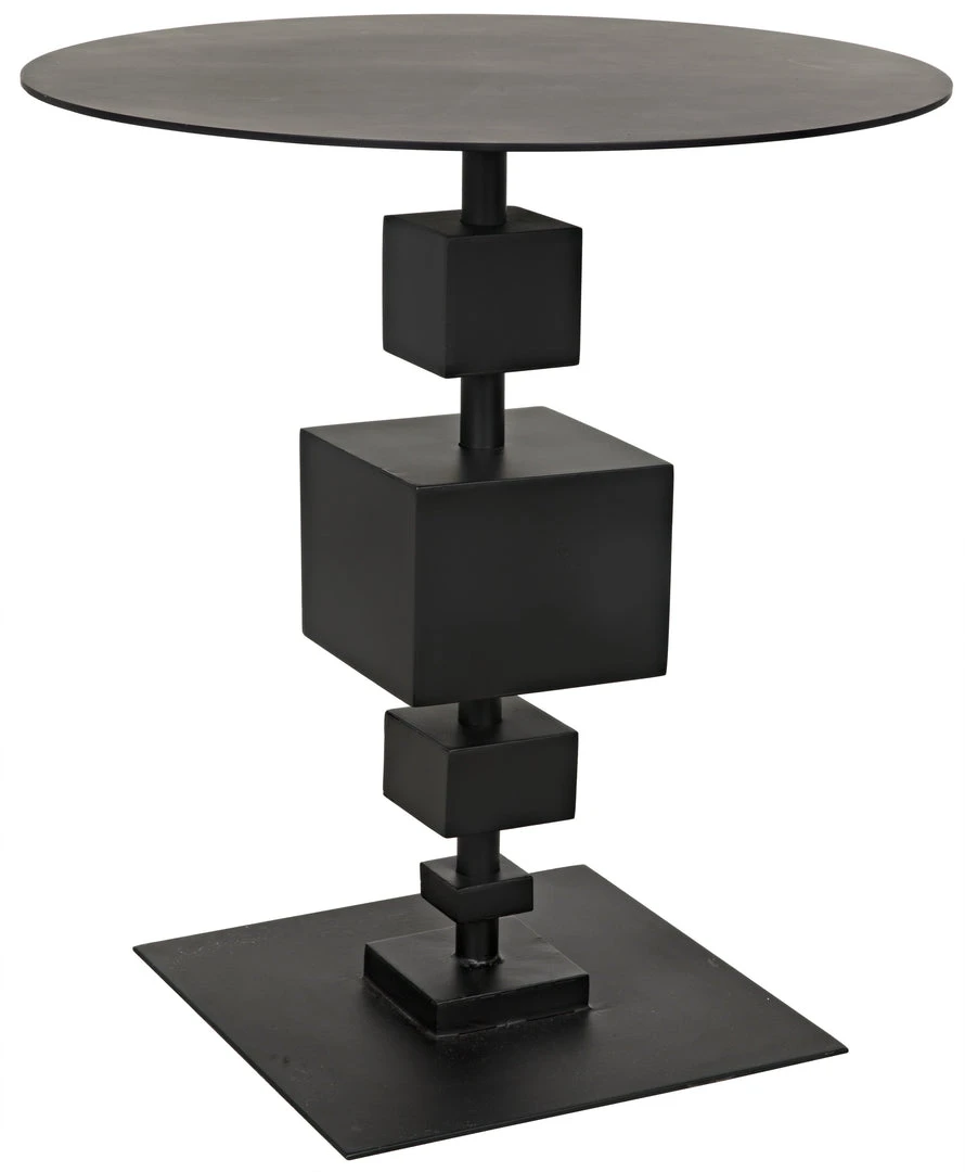 Side & End Tables Noir Gropius Side Table, Black Metal 3 Side & End Tables Noir Gropius Side Table, Black Metal