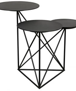 Side & End Tables Noir Carrier Side Table, Black Metal