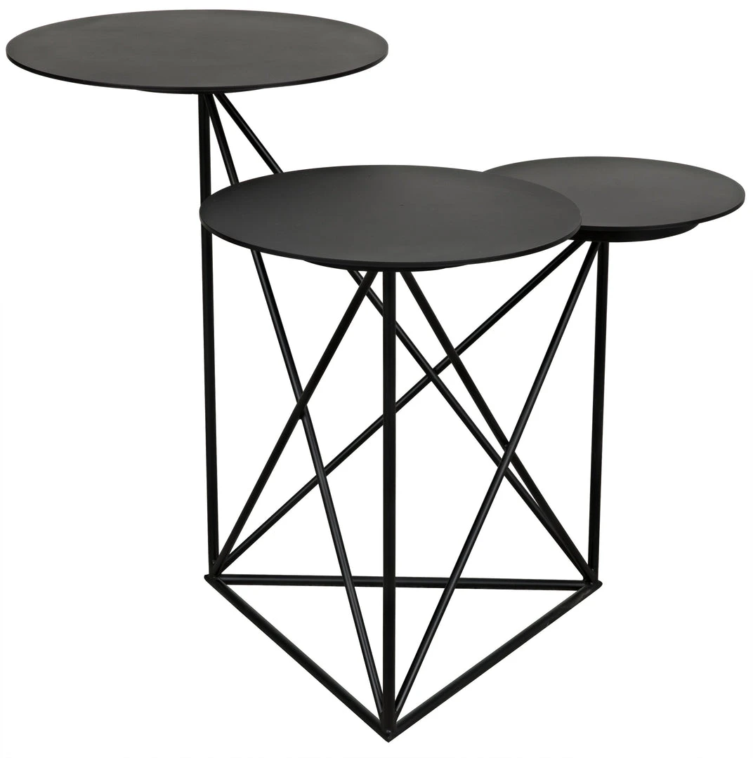 Side & End Tables Noir Carrier Side Table, Black Metal 3 Side & End Tables Noir Carrier Side Table, Black Metal