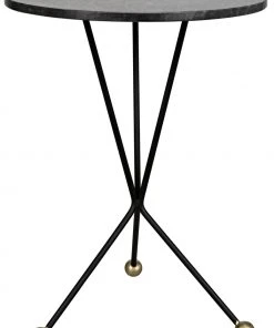 Noir Elan Side Table, Black Metal Side & End Tables