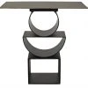 Noir Shape Side Table, Black Metal Side & End Tables