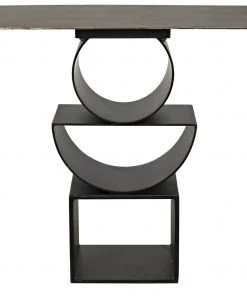 Noir Shape Side Table, Black Metal Side & End Tables