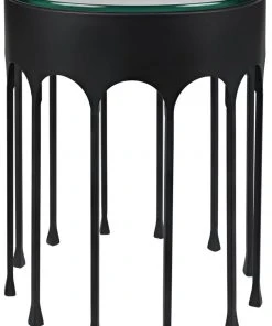 Noir Achille Side Table, Black Metal