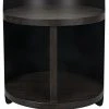 Noir Mondo Bongo Side Table, Ebony Walnut With Metal Side & End Tables
