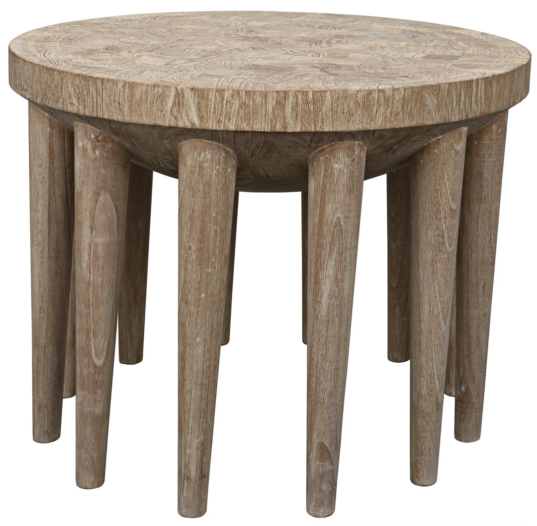 Noir Namaste Side Table, Distressed Mindi 3 Noir Namaste Side Table, Distressed Mindi
