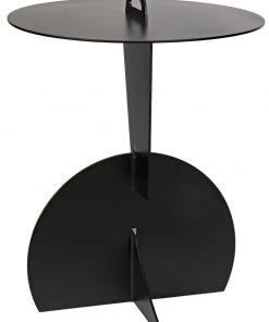 Noir Mobilis Side Table, Black Metal