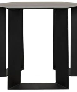 Noir Modicus Side Table, Black Metal Side & End Tables
