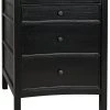 Noir Hampton Night Stand 24,, Hand Rubbed Black