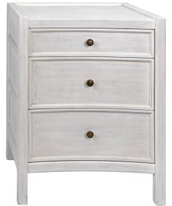 Chests & Cabinets Noir Hampton Night Stand 24", White Wash