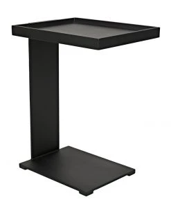 Noir Ledge All Metal Side Table, Black Metal Side & End Tables