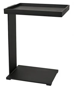 Noir Ledge All Metal Side Table, Black Metal Side & End Tables