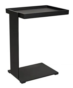 Noir Ledge All Metal Side Table, Black Metal Side & End Tables