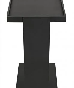 Noir Ledge All Metal Side Table, Black Metal Side & End Tables