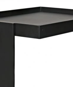 Noir Ledge All Metal Side Table, Black Metal Side & End Tables