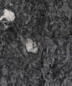 Noir Barcini Side Table, Black Metal With Stone Top Side & End Tables