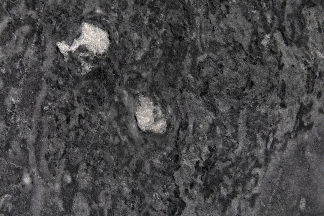 Noir Barcini Side Table, Black Metal With Stone Top Side & End Tables 4 Noir Barcini Side Table, Black Metal With Stone Top Side & End Tables