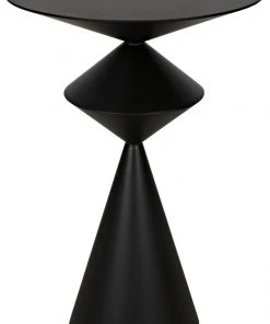 Side & End Tables Noir Zasa Side Table, Black Metal