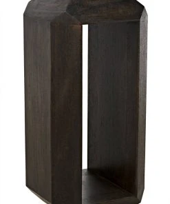 Noir Theodora Side Table, Ebony Walnut