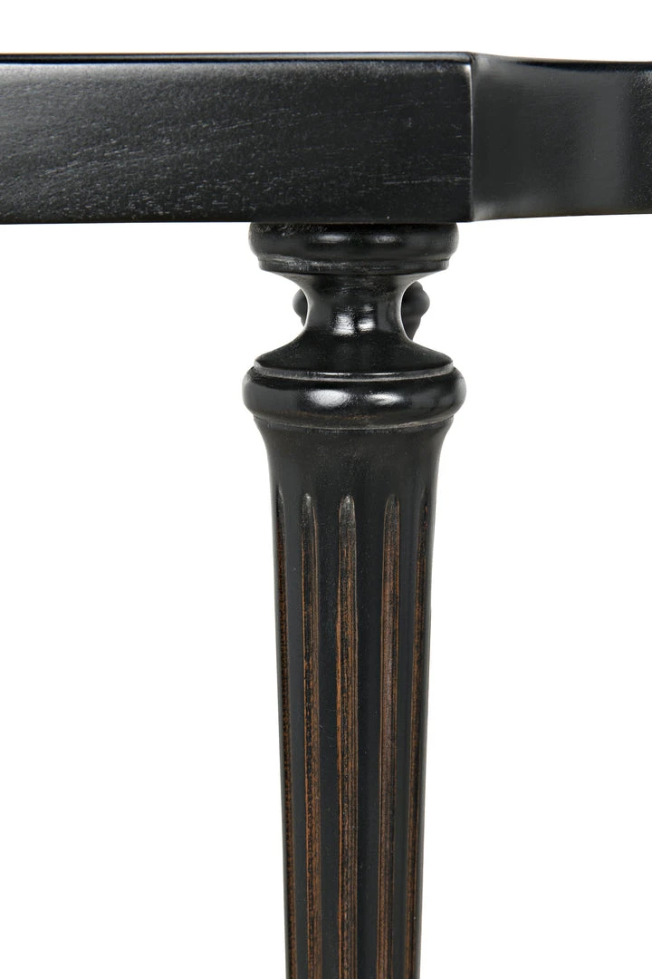 Noir Taylor Side Table, Hand Rubbed Black With Light Brown Trim 15 Noir Taylor Side Table, Hand Rubbed Black With Light Brown Trim