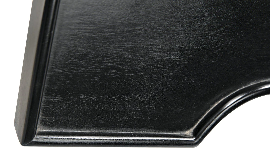 Noir Taylor Side Table, Hand Rubbed Black With Light Brown Trim 16 Noir Taylor Side Table, Hand Rubbed Black With Light Brown Trim