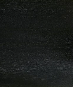 Noir Taylor Side Table, Hand Rubbed Black With Light Brown Trim