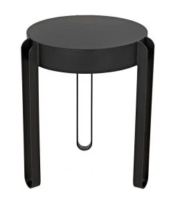 Side & End Tables Noir Marcellus Side Table, Black Metal