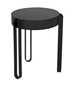 Side & End Tables Noir Marcellus Side Table, Black Metal