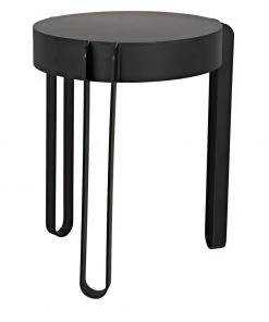 Side & End Tables Noir Marcellus Side Table, Black Metal