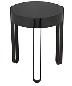 Side & End Tables Noir Marcellus Side Table, Black Metal