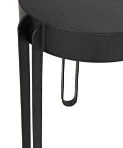 Side & End Tables Noir Marcellus Side Table, Black Metal
