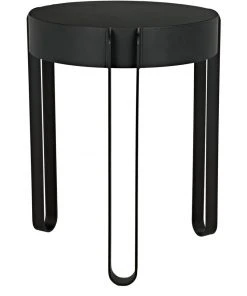 Side & End Tables Noir Marcellus Side Table, Black Metal