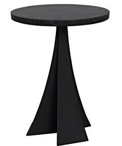 Side & End Tables Noir Hortensia Side Table, Black Metal