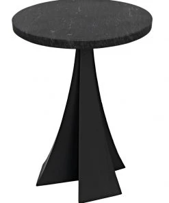 Side & End Tables Noir Hortensia Side Table, Black Metal