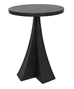 Side & End Tables Noir Hortensia Side Table, Black Metal