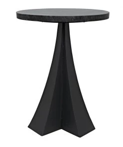 Side & End Tables Noir Hortensia Side Table, Black Metal