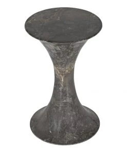 Side & End Tables Noir Calitri Side Table, Brown Marble
