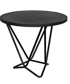 Noir Belem Side Table, Black Steel Side & End Tables