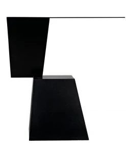 Noir Rectangle Pieta Side Table, Black Steel