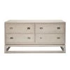 Worlds Away 4 Drawer Cerused Oak Chest W Nickel Campaign Hdwr BEDROOM