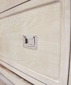 Worlds Away 4 Drawer Cerused Oak Chest W Nickel Campaign Hdwr BEDROOM 8 Worlds Away 4 Drawer Cerused Oak Chest W Nickel Campaign Hdwr BEDROOM