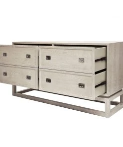 Worlds Away 4 Drawer Cerused Oak Chest W Nickel Campaign Hdwr BEDROOM 9 Worlds Away 4 Drawer Cerused Oak Chest W Nickel Campaign Hdwr BEDROOM
