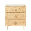 LIVING ROOM Worlds Away 3 Drwr Burl Wood Side Table W Gold Leaf Accents & Base 2 LIVING ROOM Worlds Away 3 Drwr Burl Wood Side Table W Gold Leaf Accents & Base
