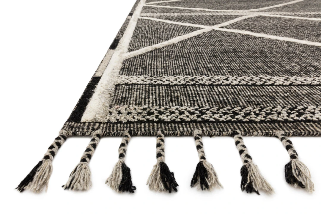 RUGS Loloi Iman Hand Knotted Beige / Charcoal Rug 7 RUGS Loloi Iman Hand Knotted Beige / Charcoal Rug