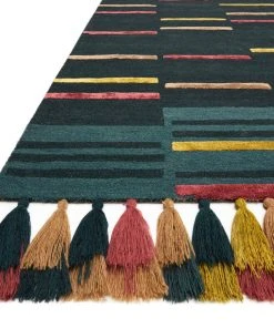 RUGS Justina Blakeney X Loloi Jamila Hooked Teal / Sunset Rug