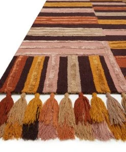 Justina Blakeney X Loloi Jamila Hooked Spice / Bordeaux Rug