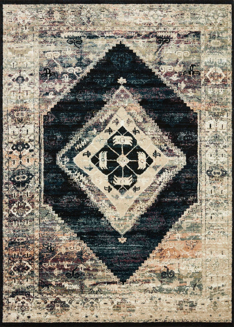 Loloi Jasmine Power Loomed Ink / Multi Rug RUGS 3 Loloi Jasmine Power Loomed Ink / Multi Rug RUGS