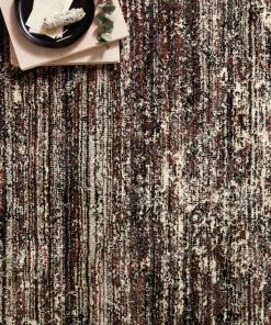 Loloi Jasmine Power Loomed Midnight / Bordeaux Rug